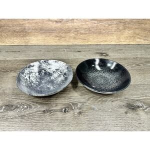 Dudson England Finest Vitrified Textured Matte Black 7" Soup Bowl ~set of 2